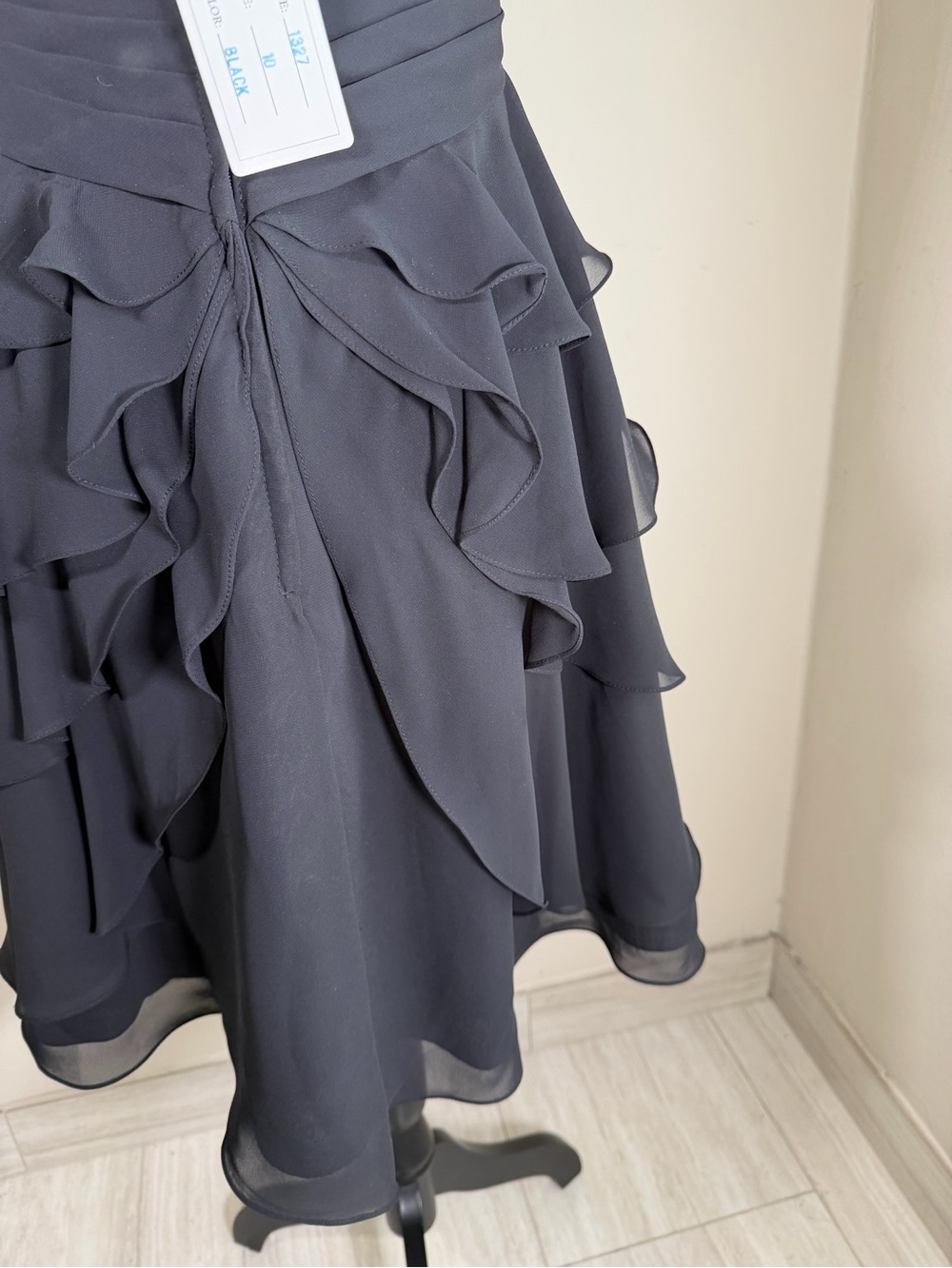 Allure Bridals Black Strapless Sweetheart Ruffle Cocktail Dress - Picture 6 of 11
